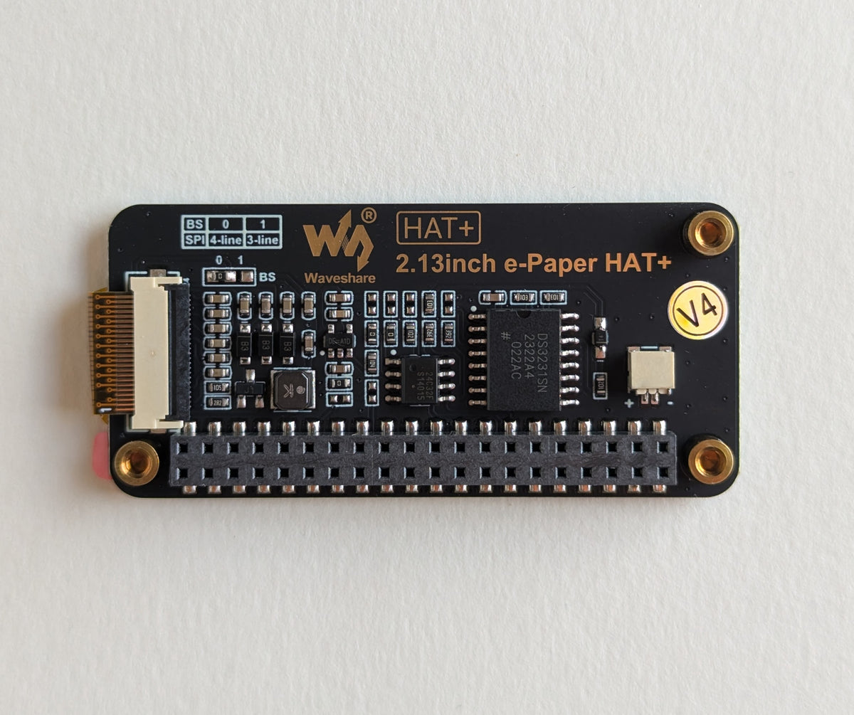 2.13" ePaper HAT+ for Raspberry Pi (250x122)